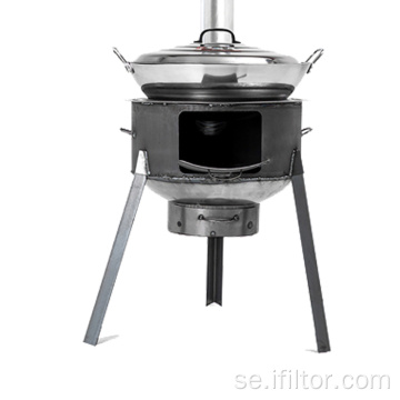 Aifilter utomhus trä eld spis 270mm*350mm*450mm